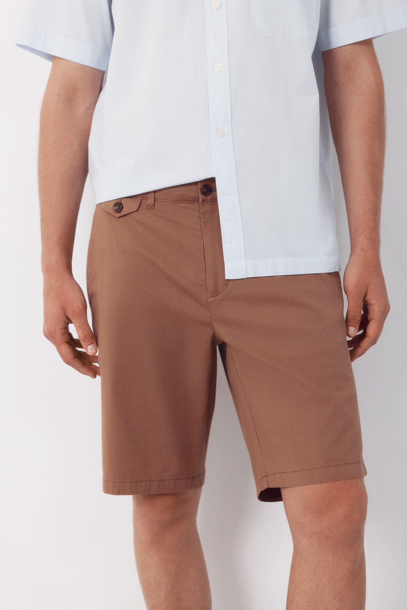 Cortefiel Printed chino Bermuda shorts