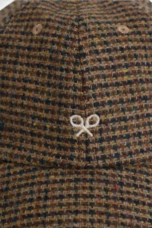 Silbon Tweed cap Dark brown