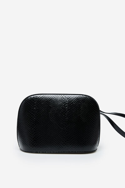 Cortefiel Animal texture shoulder bag Black