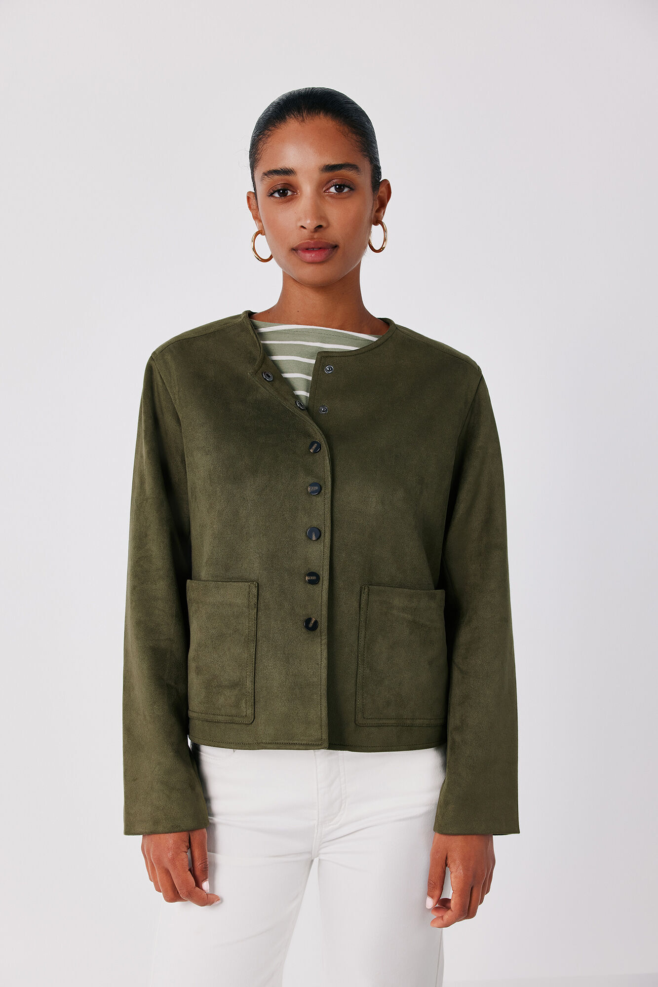 Cortefiel Faux suede jacket