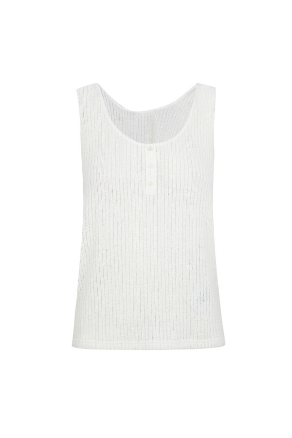 Slowlove Top tirantes botones Branco