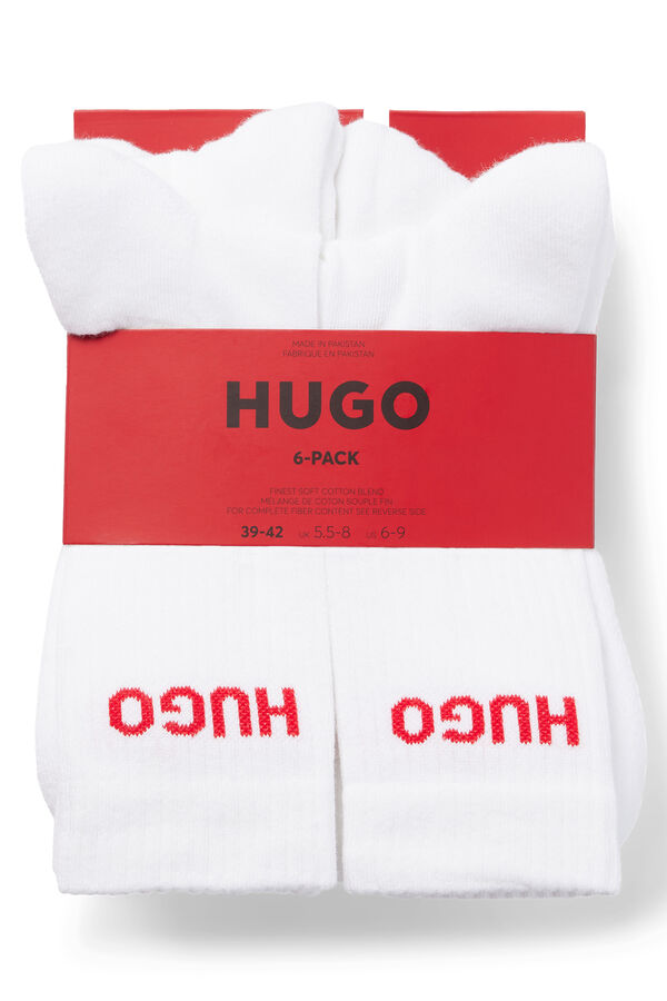 HUGO Pack 6 meias Branco