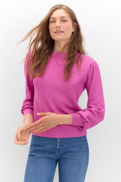 Cortefiel Textured jersey-knit jumper Pink