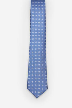 Cortefiel Geometric motif tie Royal blue