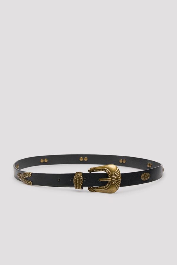 Cortefiel Cowboy belt Black
