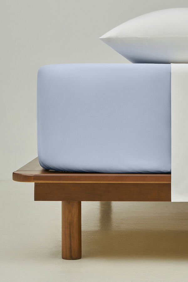 Bassols Lençol de algodão com elástico de 200 fios Vermelho