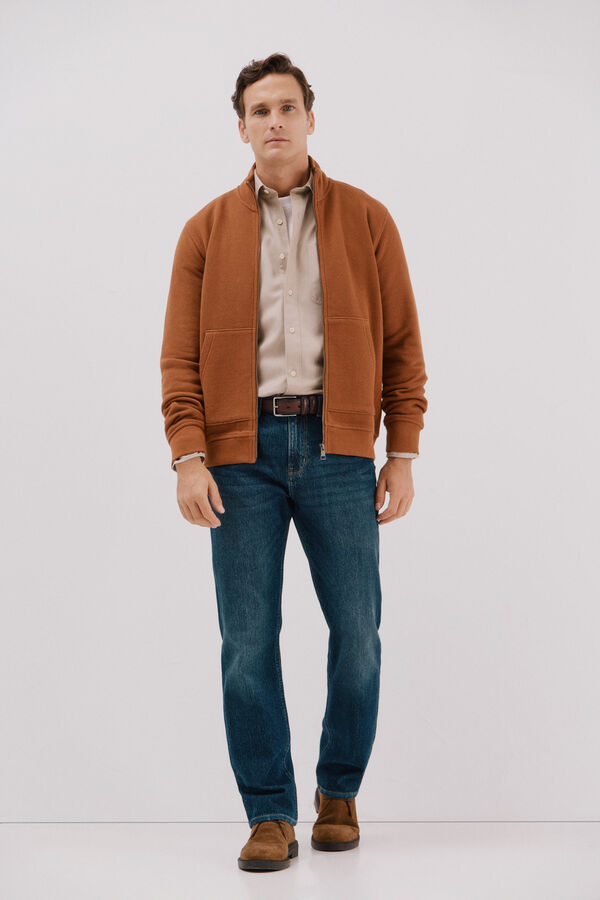 Cortefiel Cárdigan tejido estructura Marrón