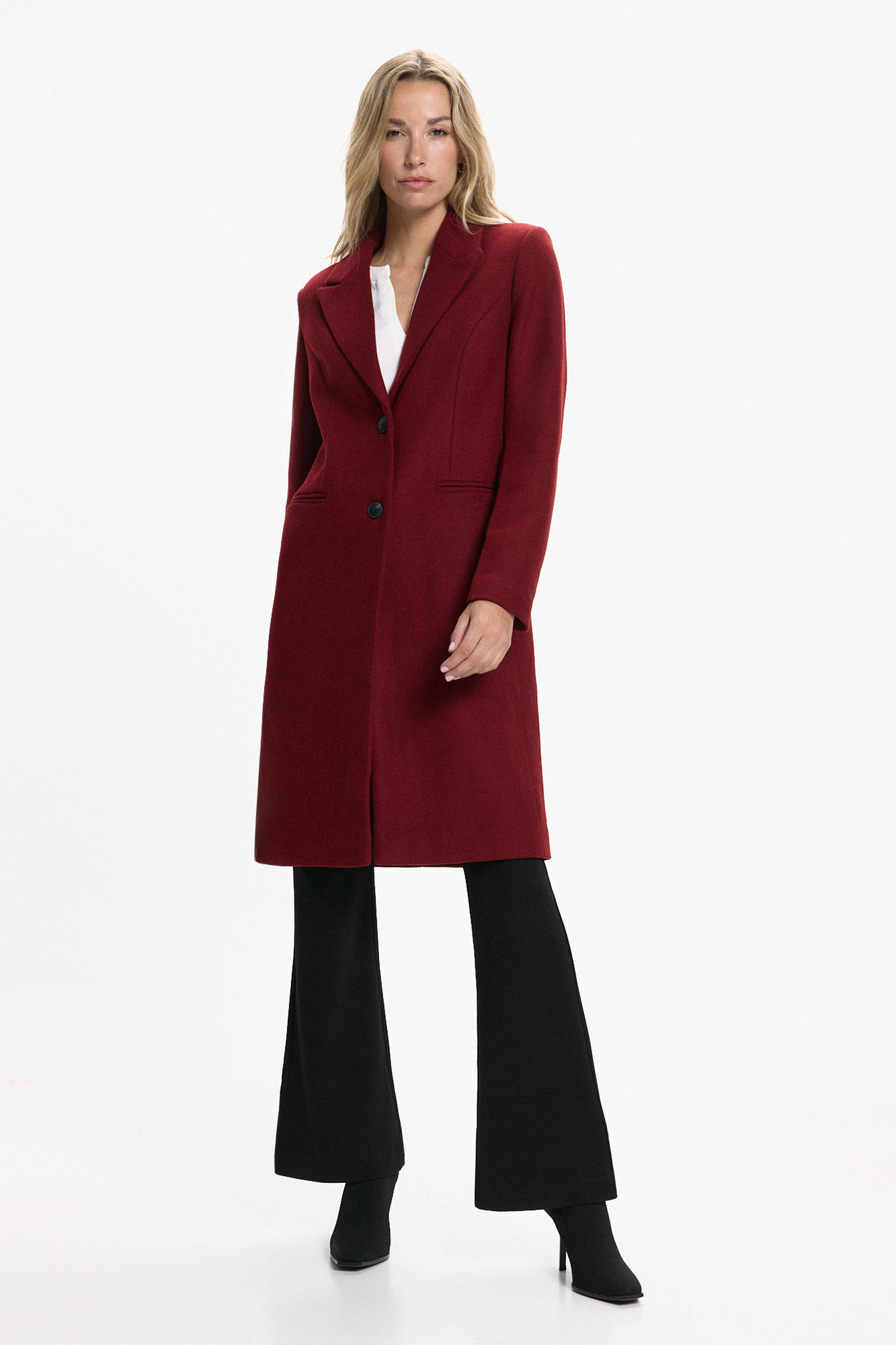 Vero Moda Sobretudo de tecido midi feminino