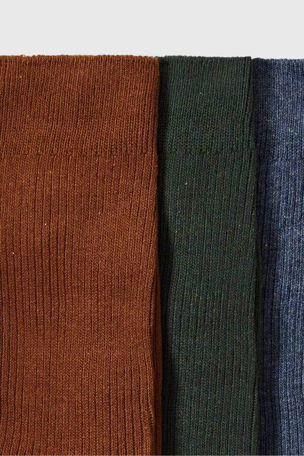 Selected Pacote de meias de algodão orgânico. Verde