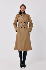 Cortefiel Long trench Beige