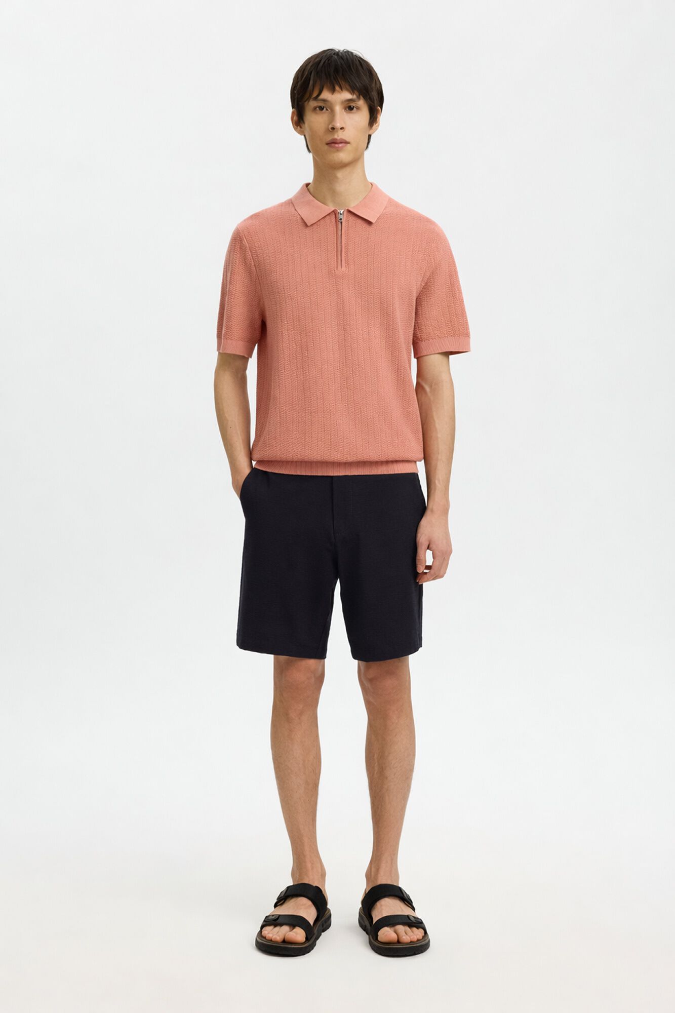 Selected Pantal&oacute;n corto tejido estructura