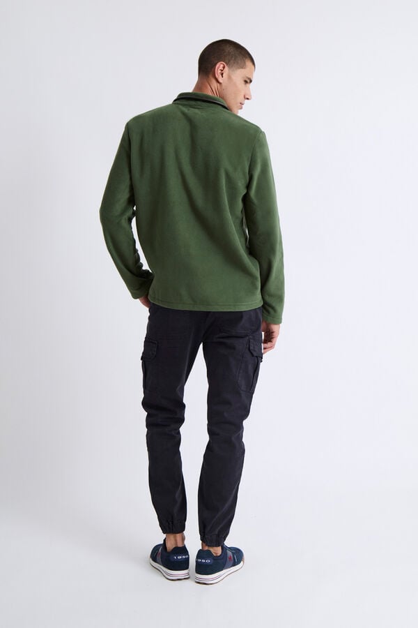 Williot Camisola Fecho-Éclair com polar meia Verde