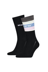 Cortefiel Colour block stripes calf-length Levi’s® socks pack  Black