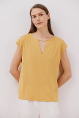 Cortefiel Top chain detail Gold