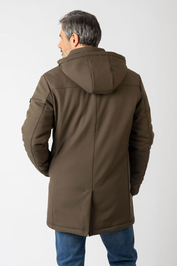 Privata Casaco longa com capuz Verde