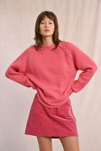 Molly Bracken Camisola de manga comprida com detalhe de botão