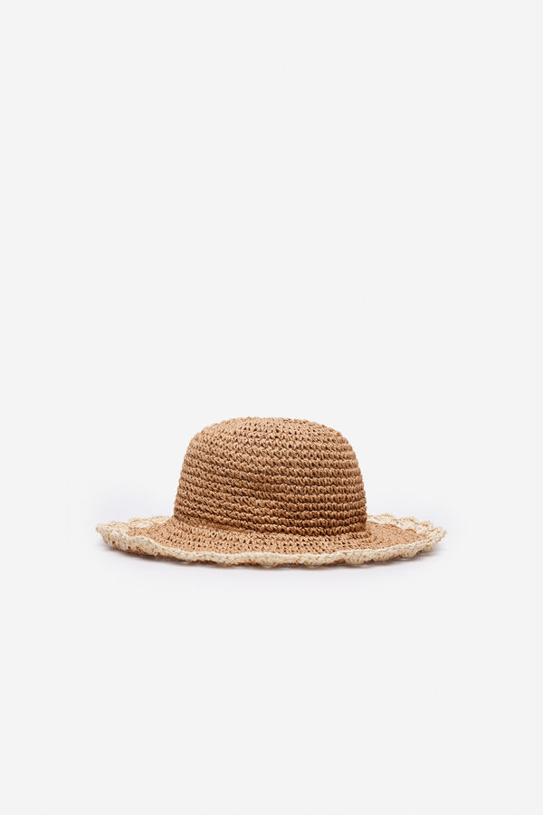 Cortefiel Woven hat Nude