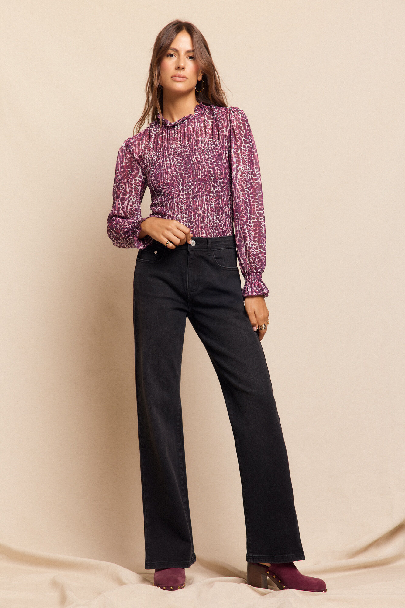 Slowlove Cal&ccedil;a jeans com abertura baixa 