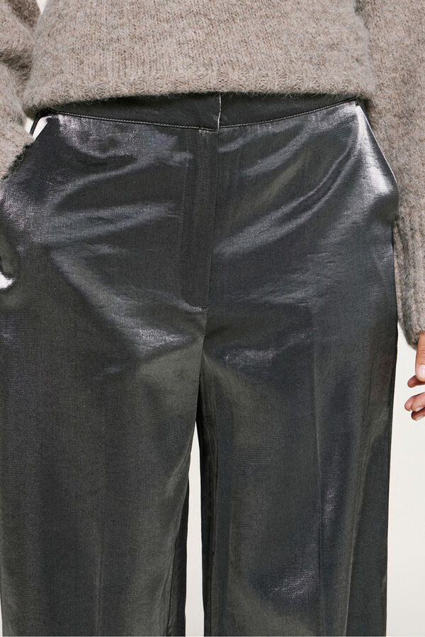 Selected Pantalón efecto metalizado Negro