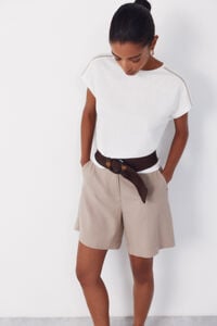 Cortefiel T-shirt com bainhas abertas