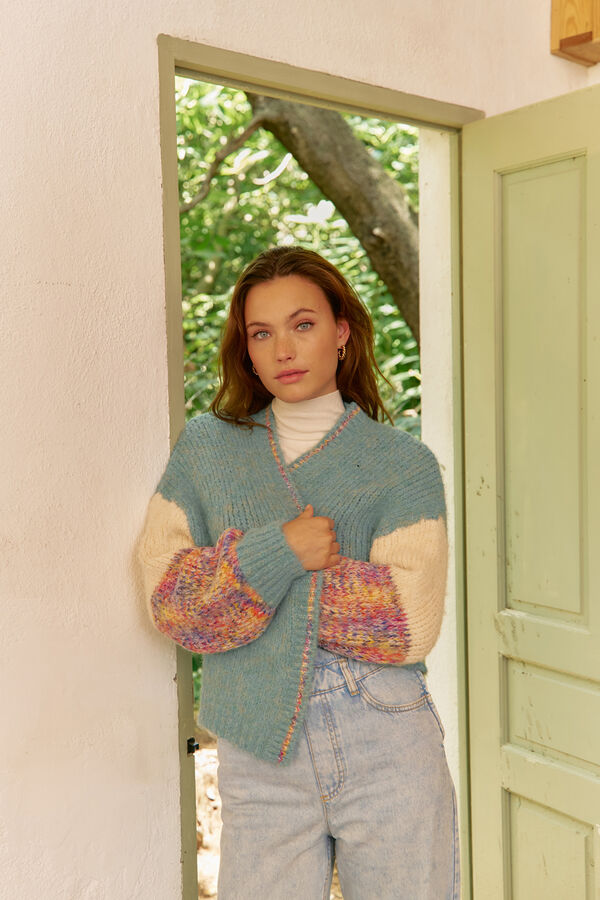 Jaase Casaco de malha de malha Azul