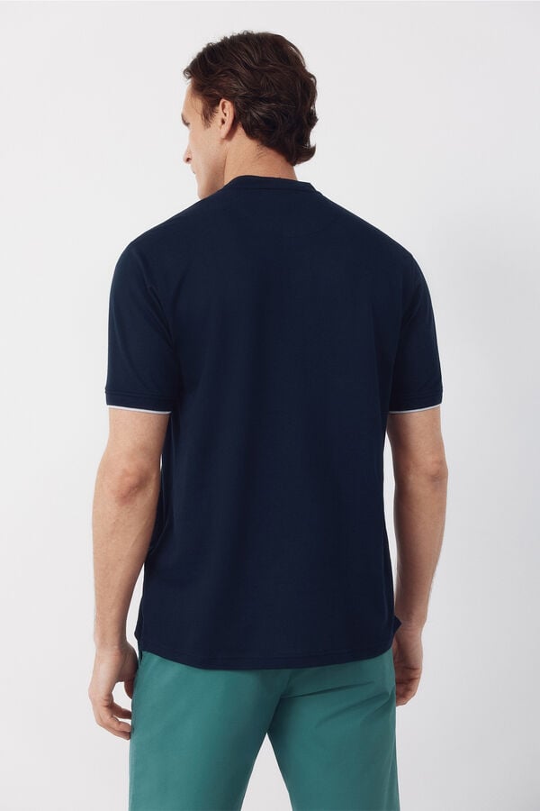Cortefiel Polo gola mao Azul