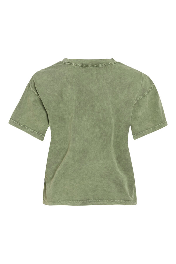 Vila Camiseta manga curta de algodão orgânico Verde