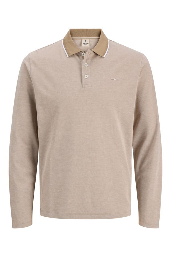 Jack & Jones Polo regular em algod&atilde;o Castanho