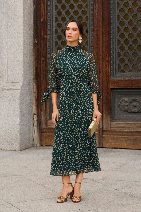 Pol&iacute;n Et Moi Verona long dress Green