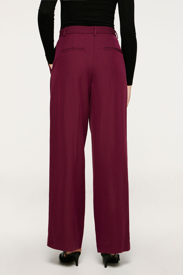 Selected Calça de terno plissadas. Roxo