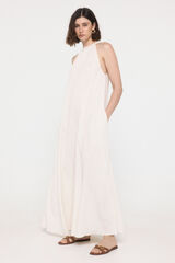 Vero Moda Vestido longo fluído com halter Branco