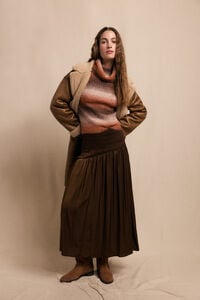 Slowlove Falda midi satinada