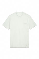 Cortefiel Camiseta básica bolsillo Kaki