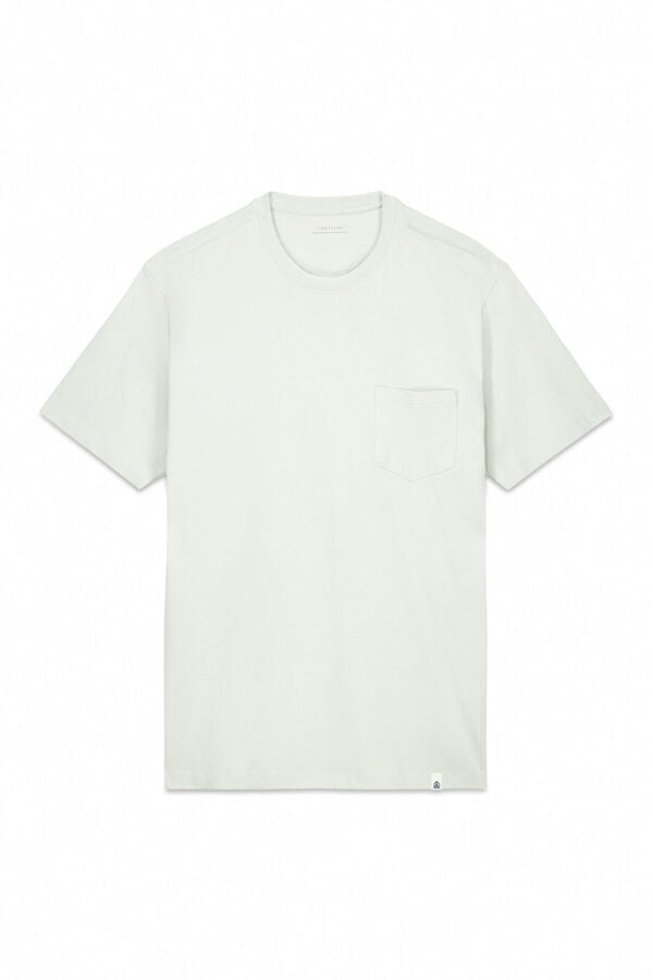 Cortefiel Camiseta básica bolsillo Kaki