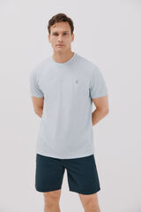 Cortefiel Basic piqué T-shirt Blue