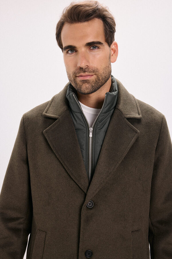 Jack & Jones Sobretudo longo com fecho combinado Cinzento