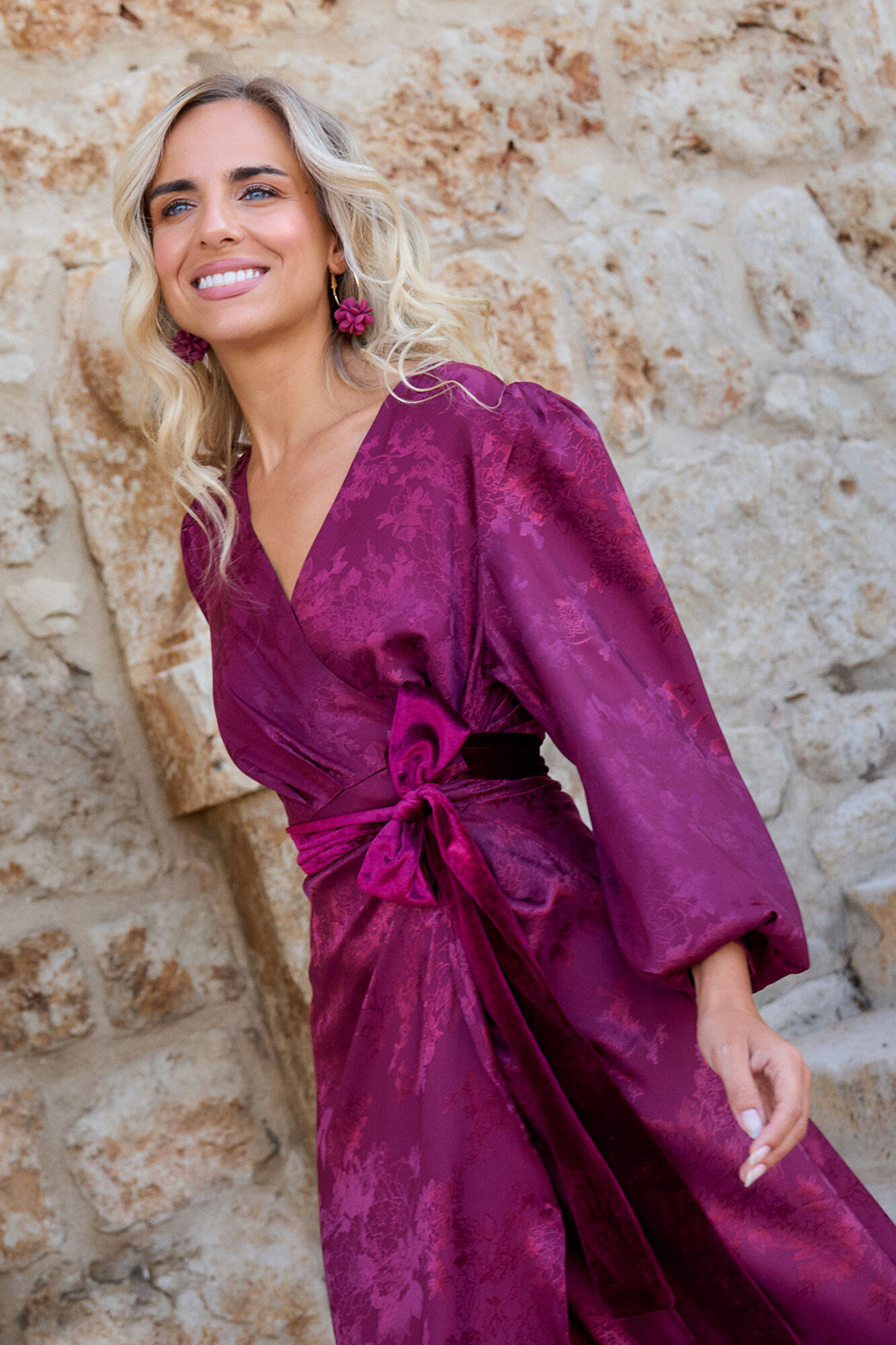 Pol&iacute;n Et Moi Vestido longo estampado