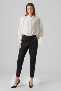 Cortefiel Ankle-length trousers Black