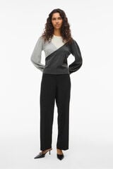 Vila Camisola de malha com viscose Cinzento
