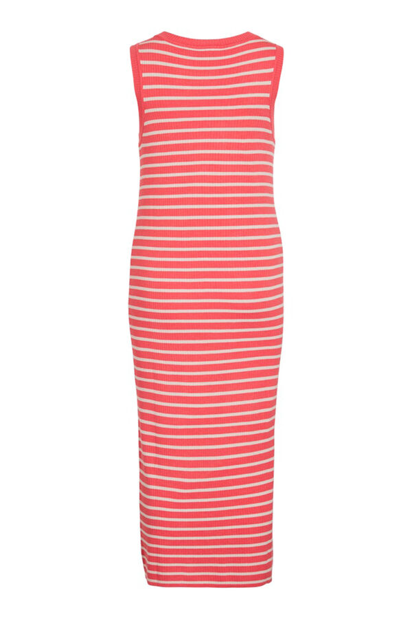 Vila Vestido midi de malha com viscose Subiu