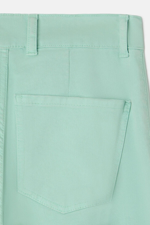 Silbon Calça cargo jeans Verde