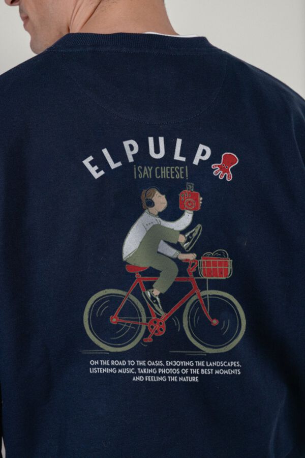 elPulpo Sweatshirt gola caixa Azul