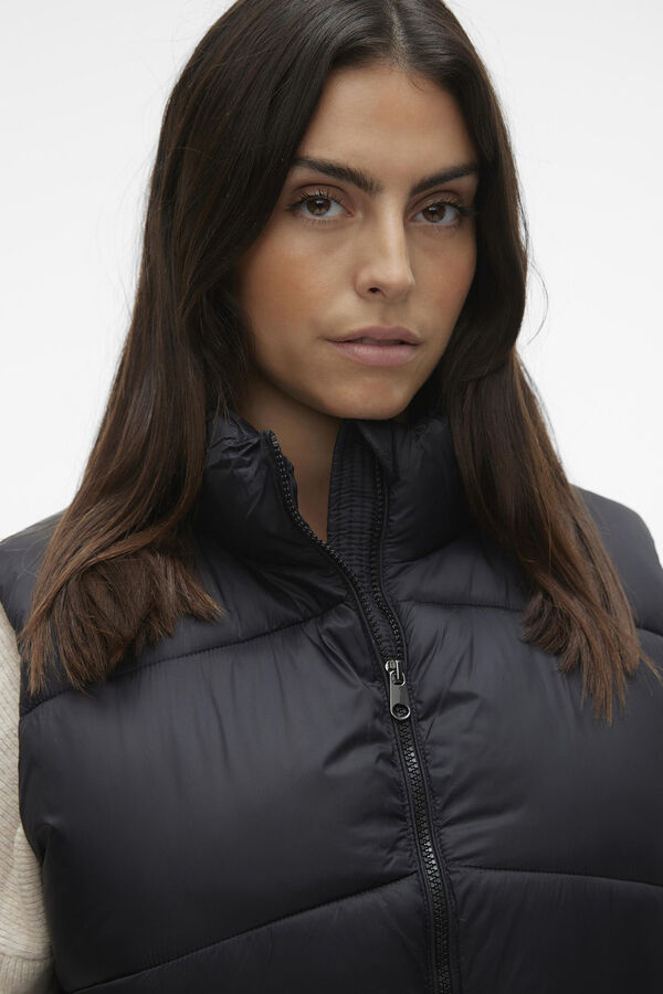 Vero Moda Curve Ultralight puffer gilet Black