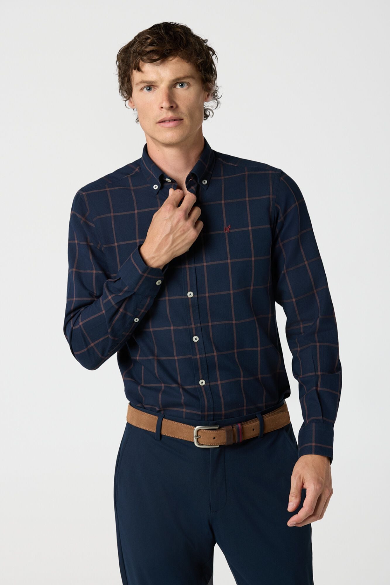 Williot Camisa de flanela xadrez janela