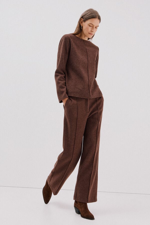 Cortefiel Comfort pants Dark brown