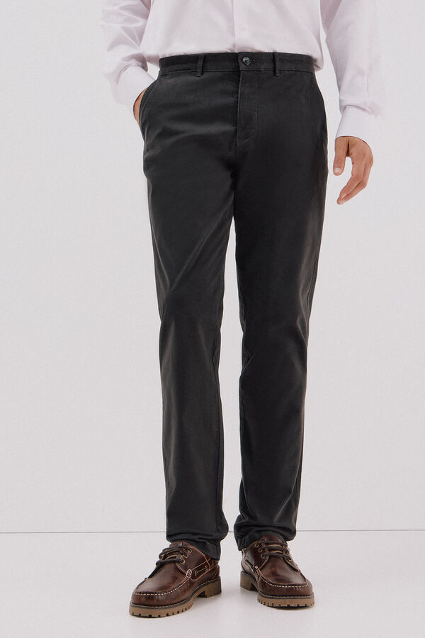 Cortefiel Regular fit chinos Dark grey