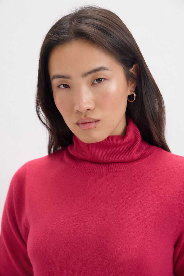 Cortefiel Polo neck jumper Pink