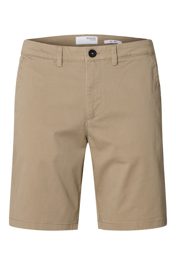 Selected Chino Bermuda shorts Nude