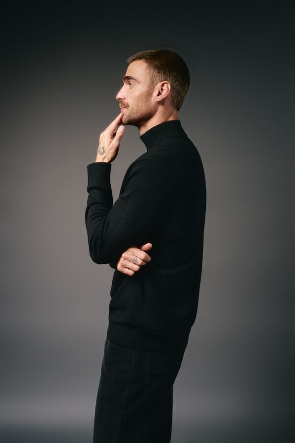 OOTO Camisola gola perkins Preto