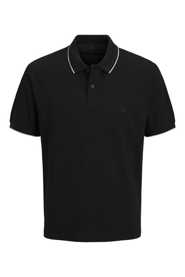 Jack & Jones Cotton short sleeve polo shirt Black